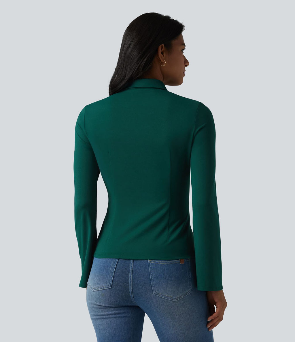 Chemise pour le bureau manches longues à volants