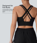 Brassière de sport course col U maintien moyen crochet ajustable E-G