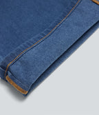 Halara Flex™ Jean 7/8 casual évasé en denim molleton taille mi-haute avec poches