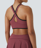 Robe de tennis mini SoftlyZero™ Airy dos nu avec bretelles croisées découpées et poches à effet frais InstantCool
