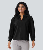 Chemise de travail manches longues col V