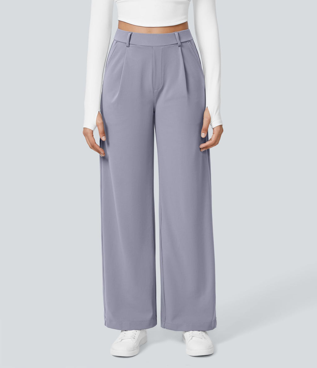 Pantalon tailleur Halara Flex™ DayStretch coupe droite taille haute avec poches