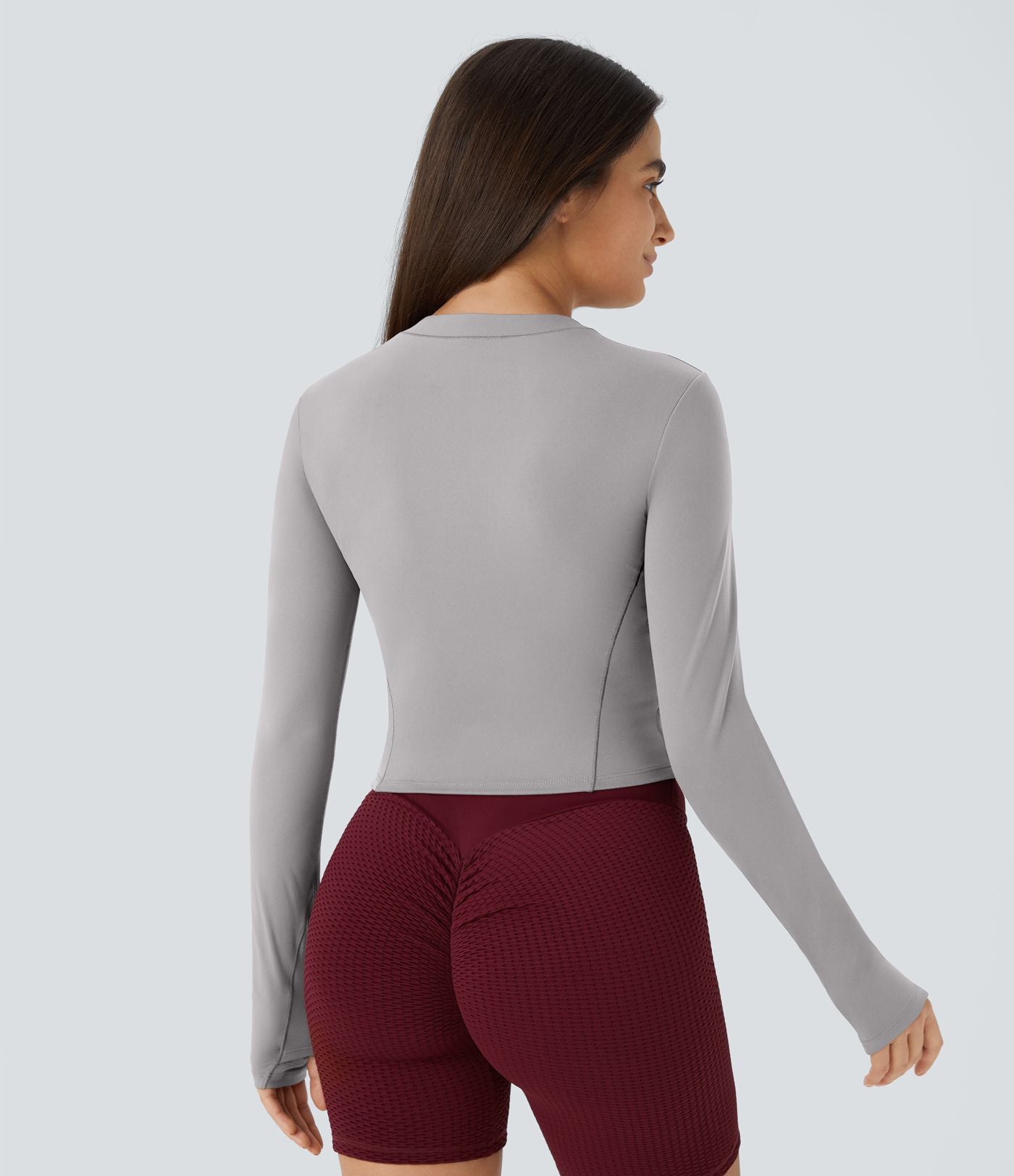 Softlyzero™ Plush Top Sport de Golf Court à Manches Longues avec Trou pour Pouce et Demi-Zip