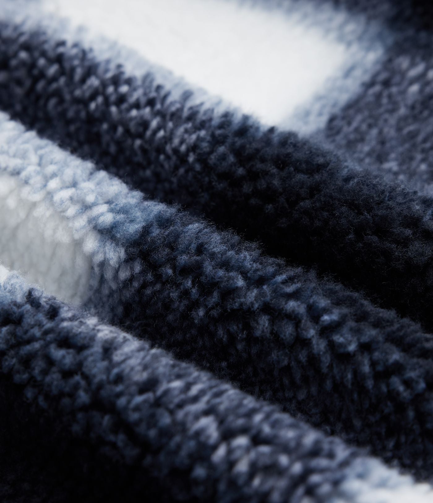 Veste sherpa col montant côtes contrastantes avec fermeture éclair et poches
