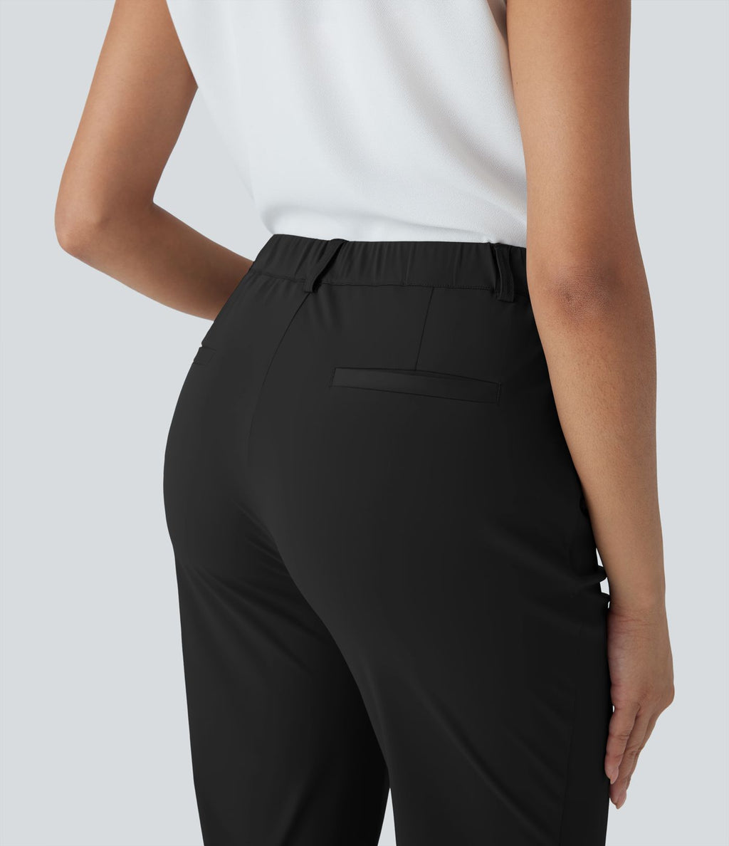 Pantalon de costume effet frais InstantCool à taille mi-haute avec poches latérales