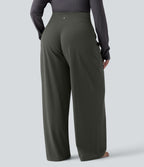 Pantalon de yoga grande taille jambes droites taille haute gainant Halara UltraSculpt™ avec poches