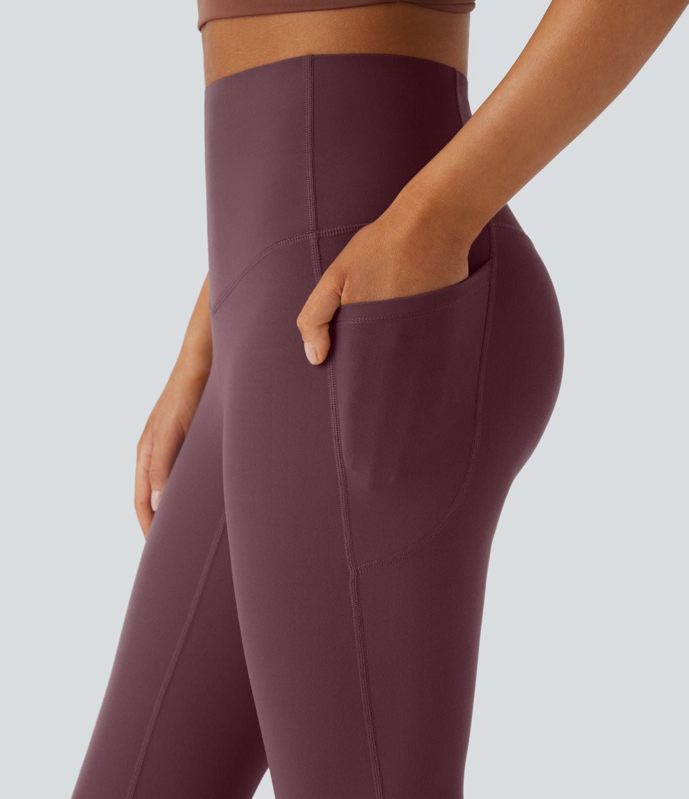 Pantalon de yoga à coupe bootcut gainant taille haute avec poches Halara UltraSculpt™