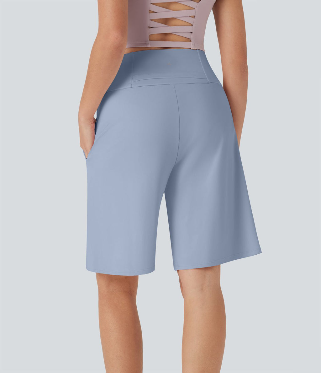 Bermuda SoftlyZero™ Airy de yoga taille haute avec poches multiples et effet frais InstantCool