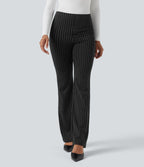 Halara Flex™ Pantalon tailleur évasé à rayures taille haute avec poches
