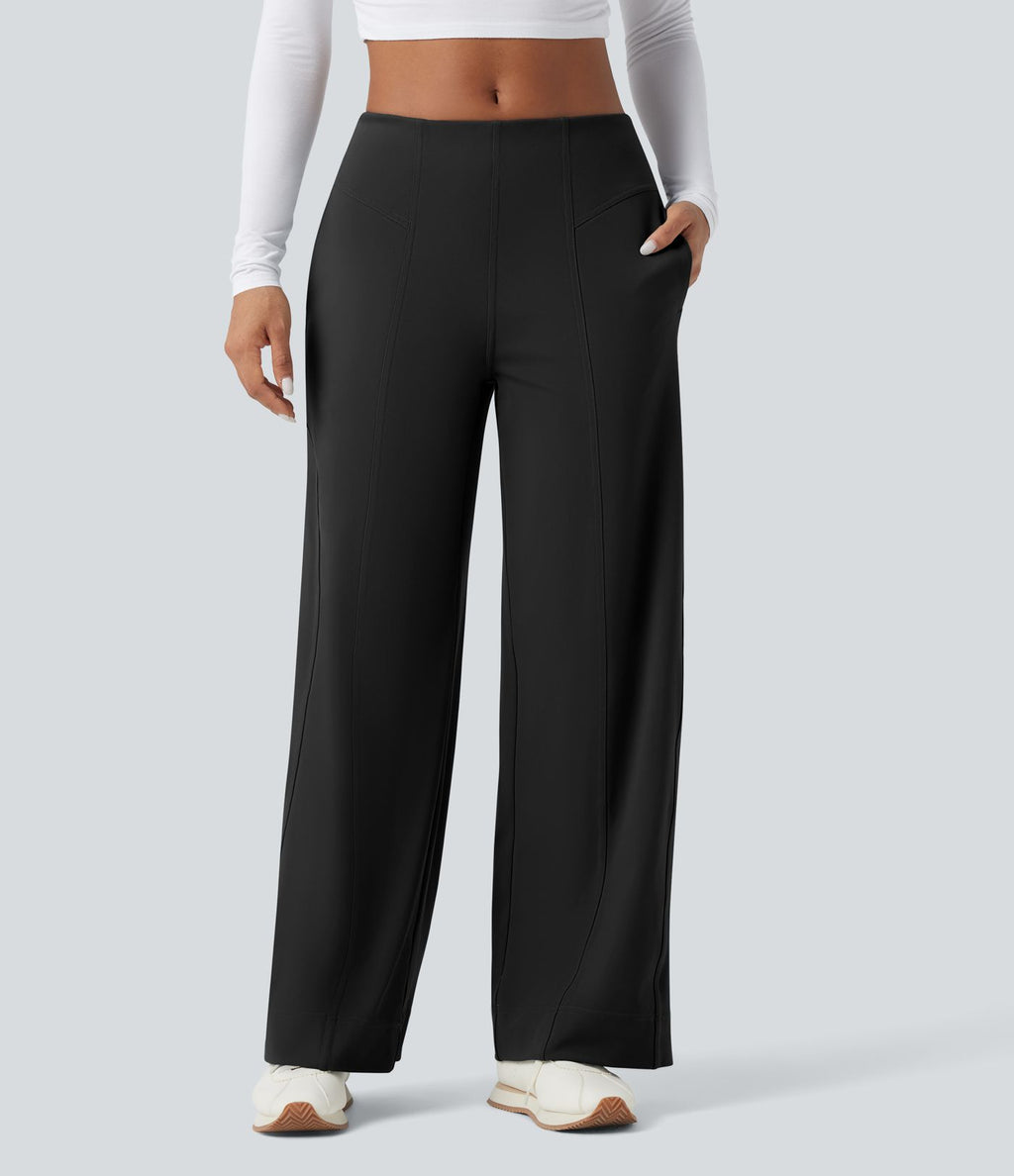 Pantalon large taille moyenne DayStretch avec poches