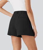 Short golf séchage rapide taille haute avec poches latérales - Poche pour tees de golf - UPF 40+