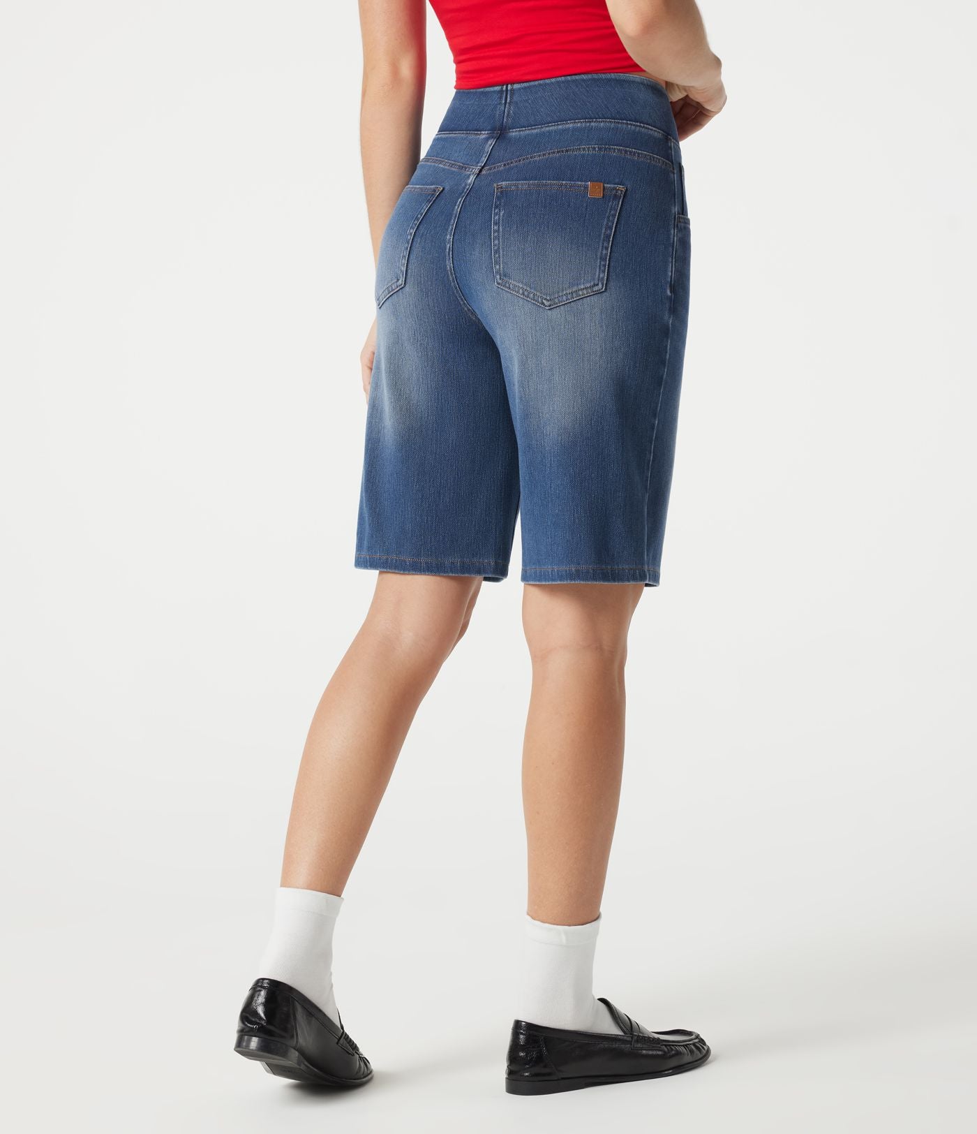 Halara Flex™ Bermuda casual en jean taille haute avec poches