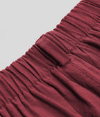 Pantalon Fluide Large Taille Haute Poches Latérales Palazzo Solide Casual Linen-Feel