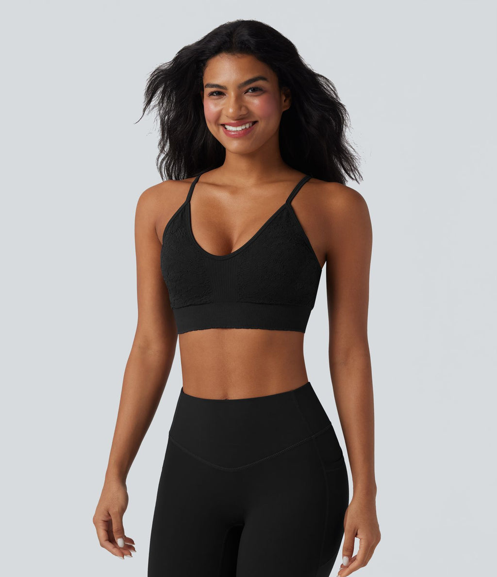 Brassière de sport yoga maintien léger sans couture OneForm Seamless Flow