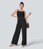Breezeful™ Combinaison Casual Dos Nu Croisé avec Lacets et Poches Latérales à Séchage Rapide