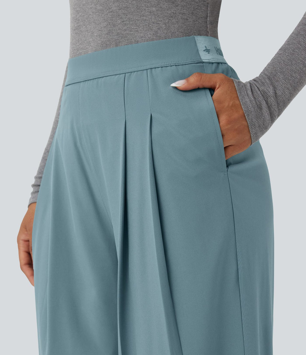 Pantalon de costume Breezeful™ à taille haute, jambes larges, poches latérales et séchage rapide