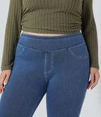 Halara Flex™ Jegging Casual Taille Haute Tricot Extensible Poche Latérale Arrière Grande Taille