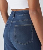Halara Flex™ Jean Larges Taille Haute Ourlet Roulotté Multiples Poches