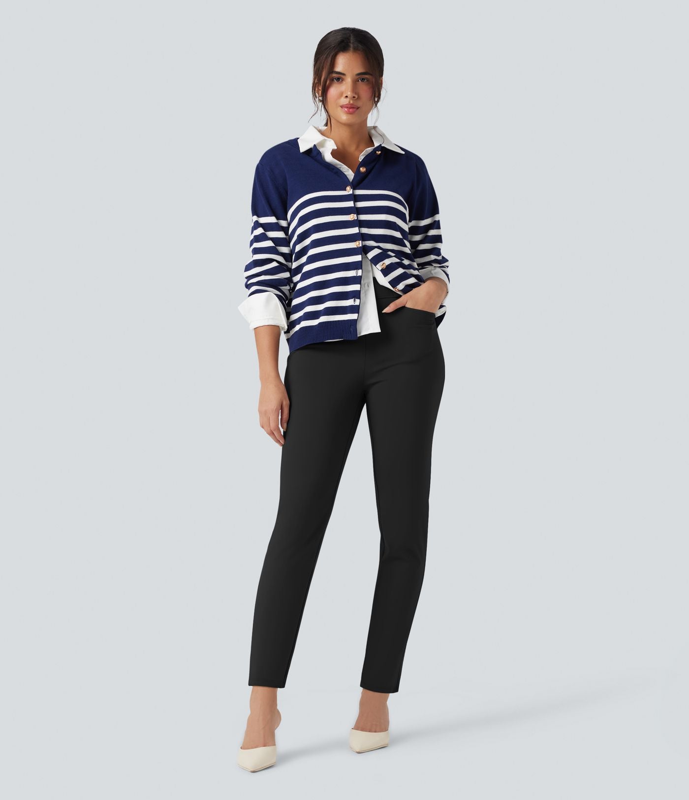 Pantalon de travail fuselé 7/8 taille haute Halara Flex™ DayStretch avec poches