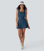 Robe SoftlyZero™ Airy de danse mini 2-en-1 dos nu, col U, bretelles croisées, poches latérales et effet frais InstantCool, accès facile Easy Peasy