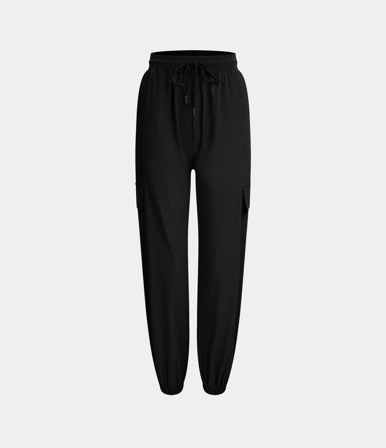 Jogging Cargo Casual à Taille Mi-Haute Cordon de Serrage et Poches Latérales