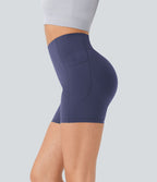 Short cycliste 12,5 cm d'entraînement gainant galbant taille haute avec effet scrunch et poches Halara UltraSculpt™