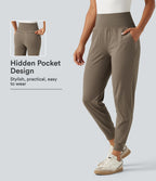 Jogging fuselé Halara UltraSculpt™ taille haute esprit bureau avec poches