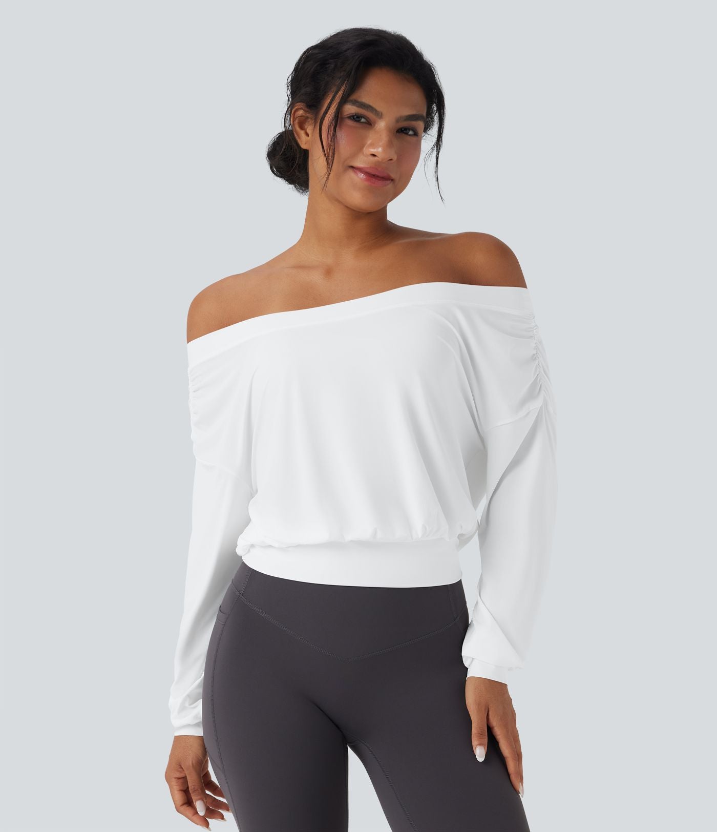 Haut de sport yoga oversize épaules dénudées effet frais InstantCool séchage rapide