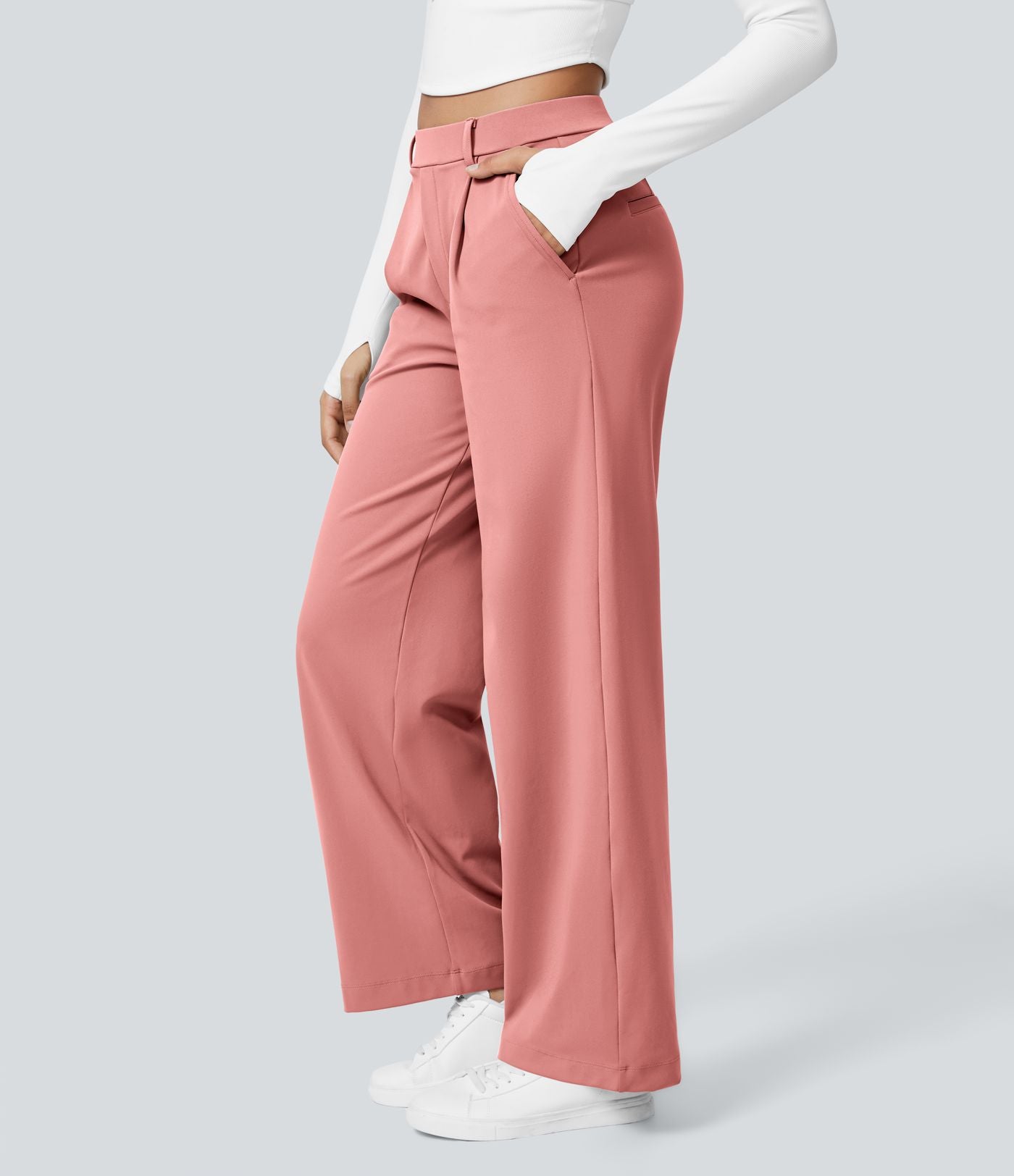 Pantalon tailleur Halara Flex™ DayStretch coupe droite taille haute avec poches