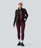 Veste matelassée running PuffFlex col cheminée manches longues avec zip et poches