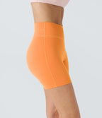 Softlyzero™ Plush Shorts 12,5cm Yoga Taille Haute Croisés Froncés
