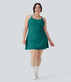 Robe de sport grande taille dos nu Softlyzero™ Plush - longueur rallongée - Easy Peasy Edition