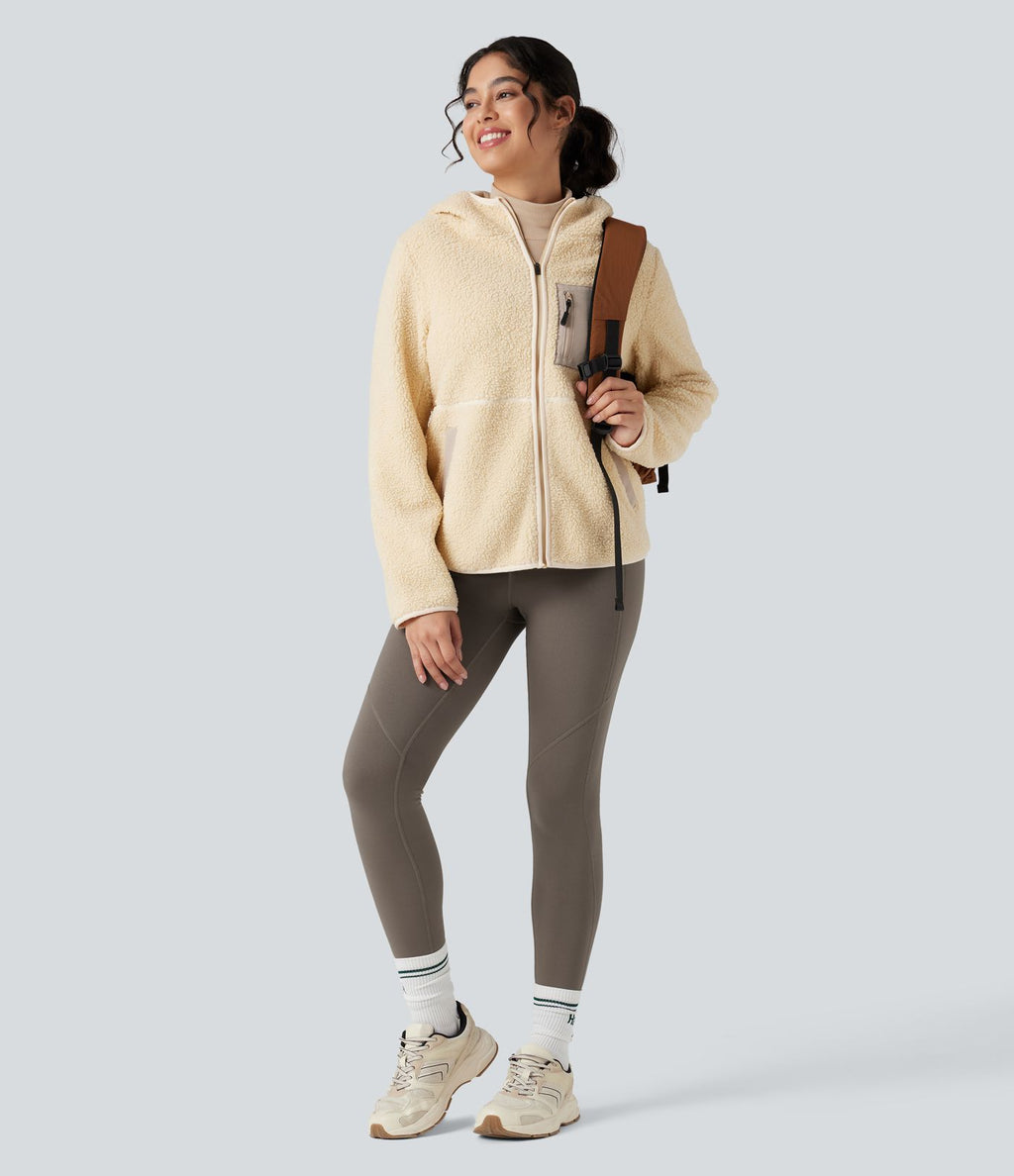 Legging de randonnée polaire 7/8 taille haute avec cordon de serrage et poches