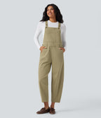 Salopette denim Halara Flex™ 7/8 coupe barrel avec poches
