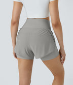Breezeful™ Short 8,8cm Yoga Séchage Rapide 2 en 1 Taille Super Haute Ourlet Courbé Poches Latérales