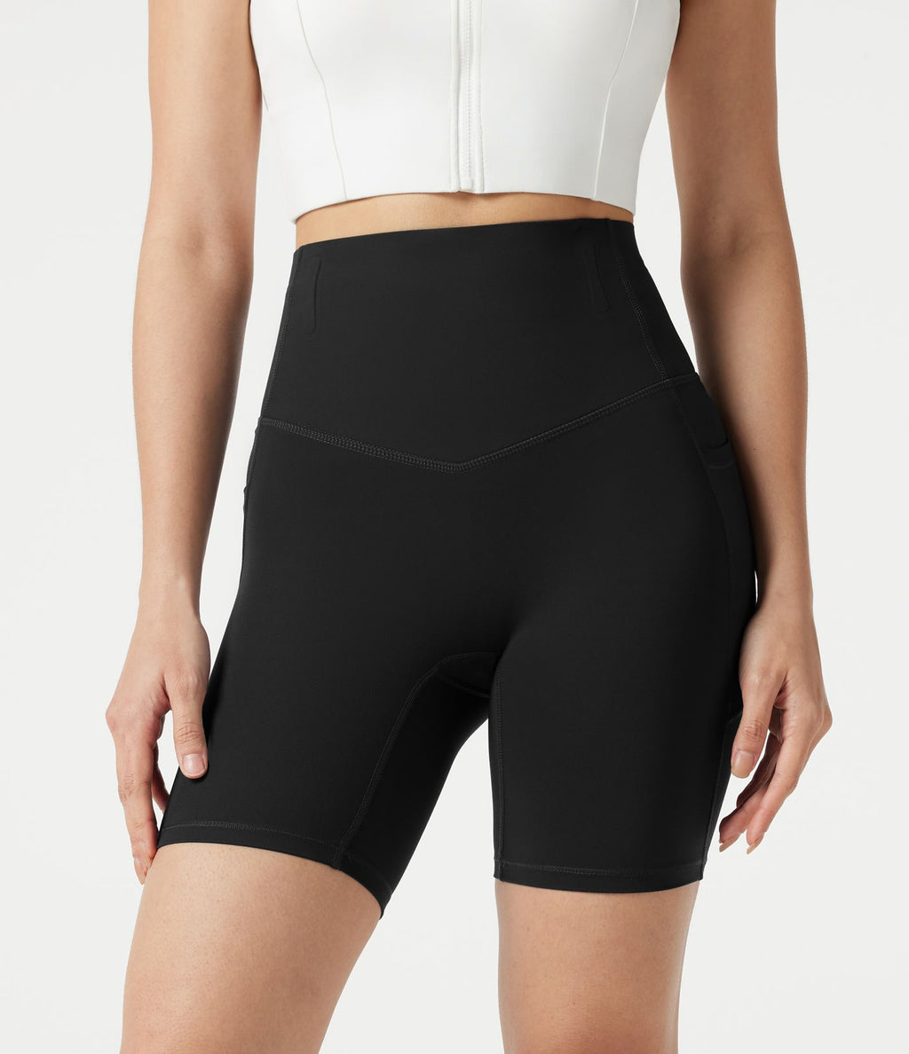 Short cycliste gainant taille haute Halara UltraSculpt™ 17,5 cm avec poches