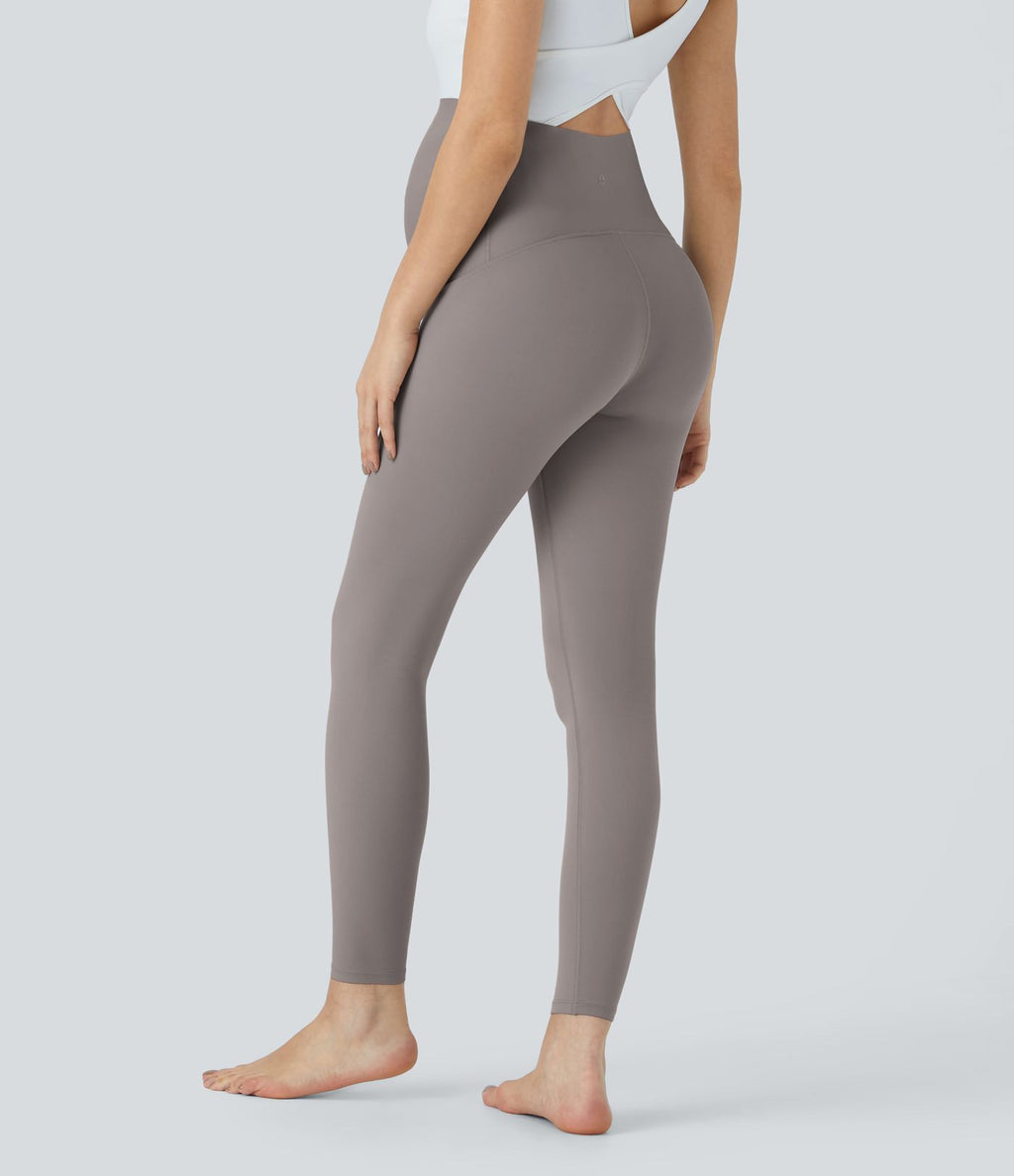 Legging 7/8 de yoga de maternité Softlyzero™ à taille très haute - Protection UPF50+
