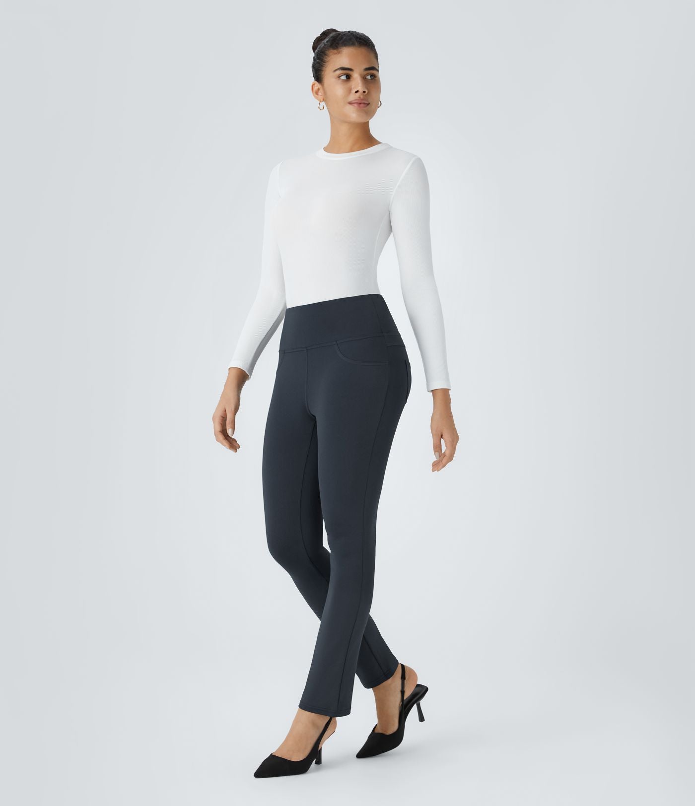 Pantalon de travail fuselé taille haute Halara Flex™ DayStretch avec poches