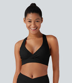 Haut de maillot de bain bikini plage et ville dos nu entrecroisé avec boucle réglable