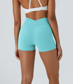 Softlyzero™ Short 7,5cm Biker Taille Haute Croisé Uni