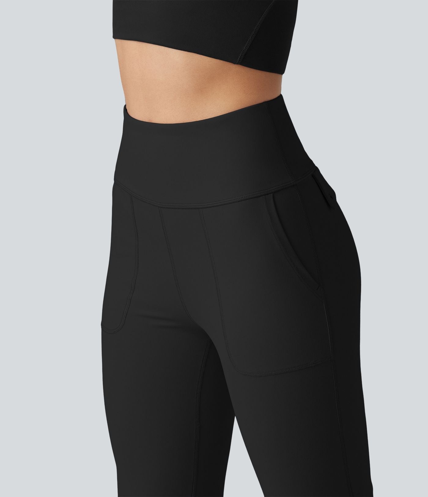 Halara UltraSculpt™ Legging évasé décontracté taille haute ventre plat avec poches