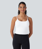 Débardeur running court dos en V bretelles doubles bonnets E-G sans couture OneForm Seamless Flow