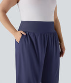 Pantalon tailleur gainant taille haute avec poches Halara Flex™
