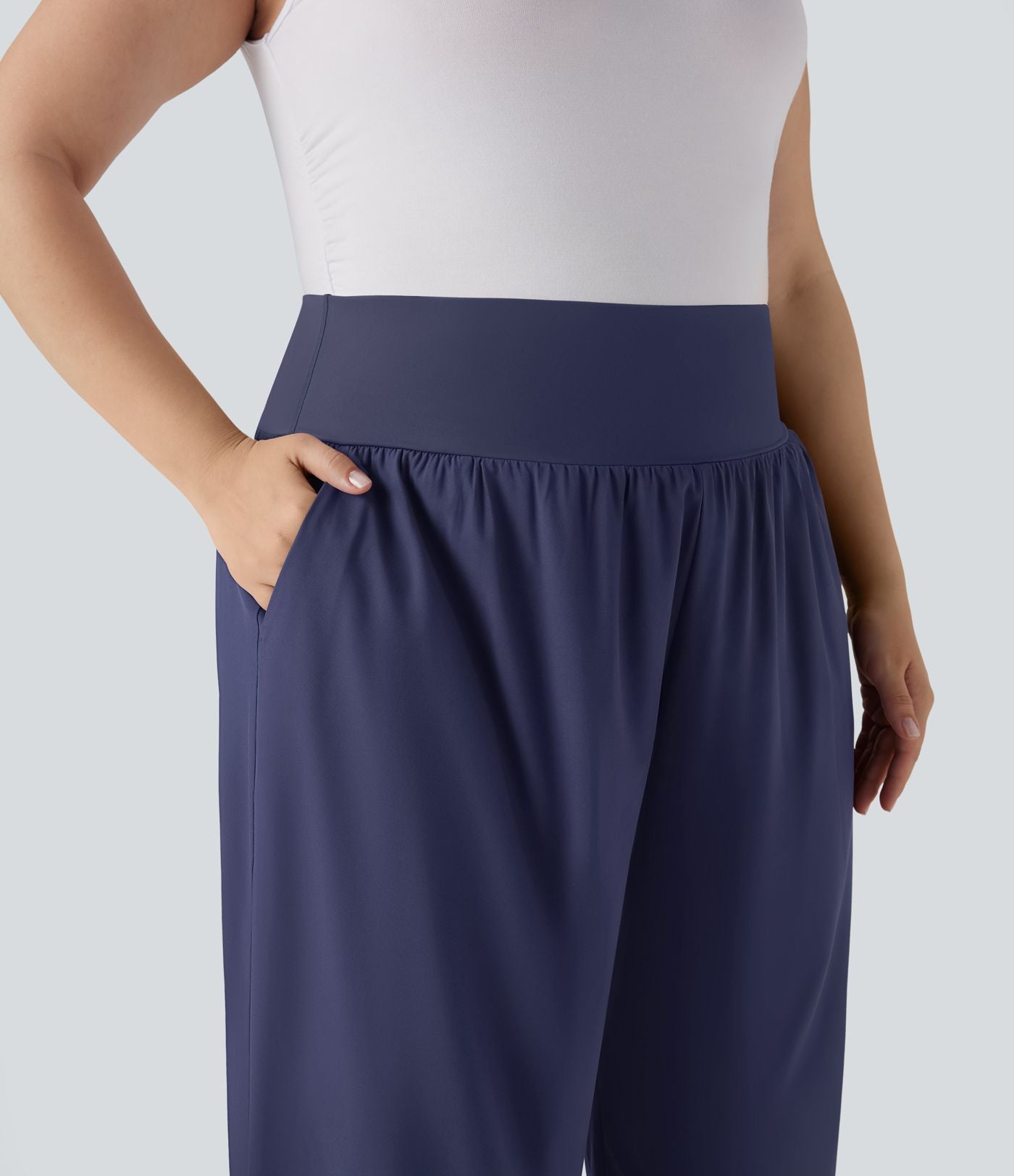 Pantalon tailleur gainant taille haute avec poches Halara Flex™