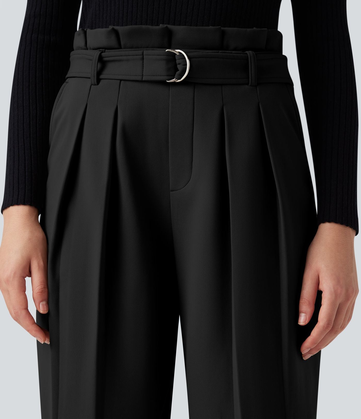 Pantalon tailleur SoftlyZero™ Plush Thermal fuselé ceinturé taille très haute avec poches