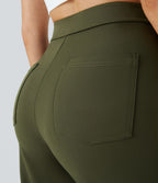 Pantalon taille haute coupe droite DayStretch avec poches