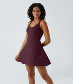 Robe de Danse Sport Mini à Volants Torsadés Dos Nu - Longueur Plus
