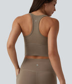 Débardeur d'entraînement court Halara UltraSculpt™ col V dos nageur maintien moyen