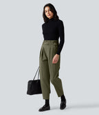 Pantalon tailleur SoftlyZero™ Plush Thermal fuselé ceinturé taille très haute avec poches