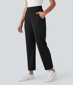 Pantalon de golf séchage rapide, taille mi-haute, avec poches et poche tee, UPF40+